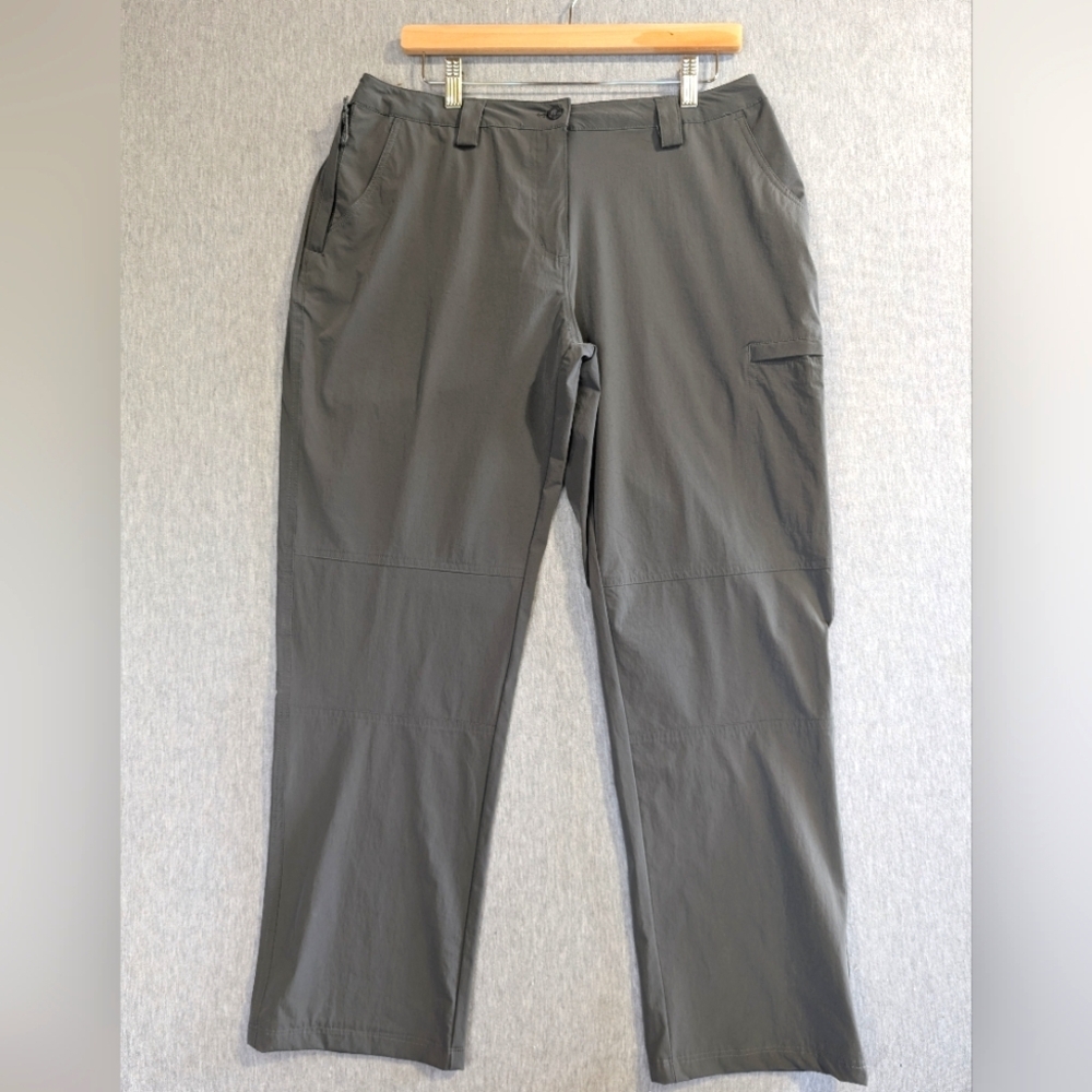 Mountain Warehouse Nylon Hiking Pants Women's 12 Gray Trek Stretch Trousers